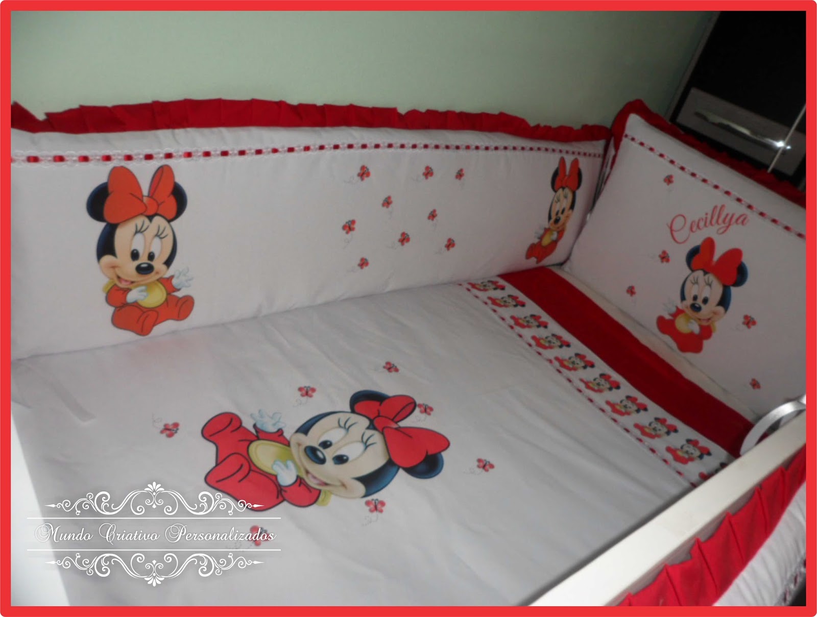 Kit de berço da minnie vermelho Clearance