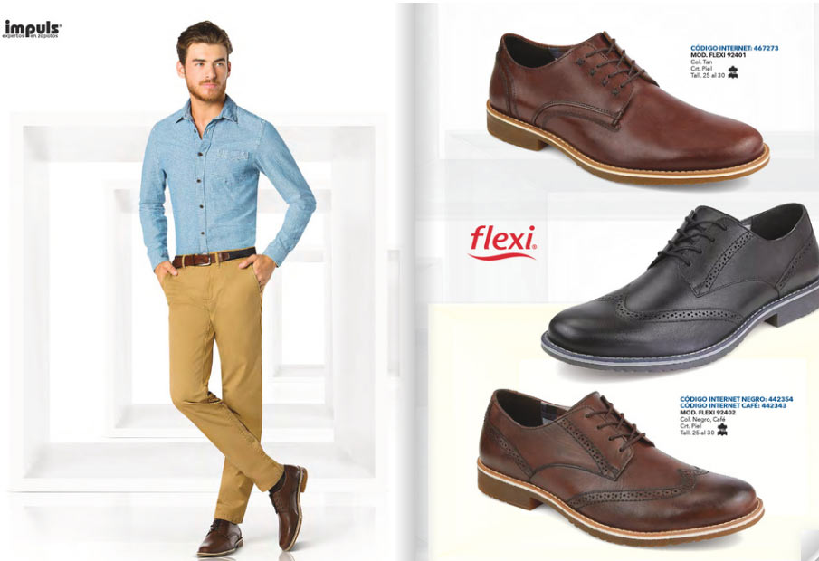 Botines Flexi OCON Para Hombre Color Negro