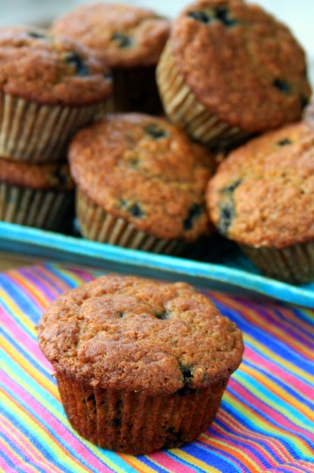 Wholesome Blueberry Wheat Germ Muffins