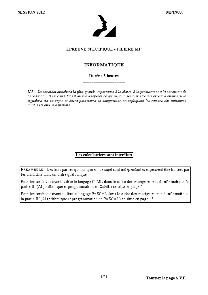 prépas et écoles d'ingenieur Concours communs polytechniques d'informatique prépas et écoles d'ingenieur Concours communs polytechniques d'informatique