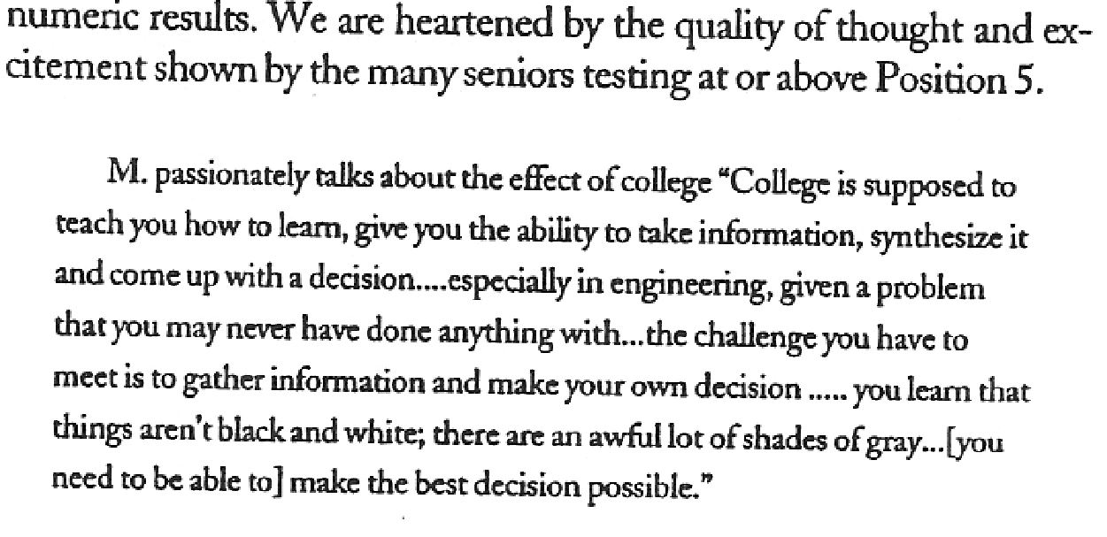 ENGR1201: Perry's Scheme of Intellectual and Ethical Development