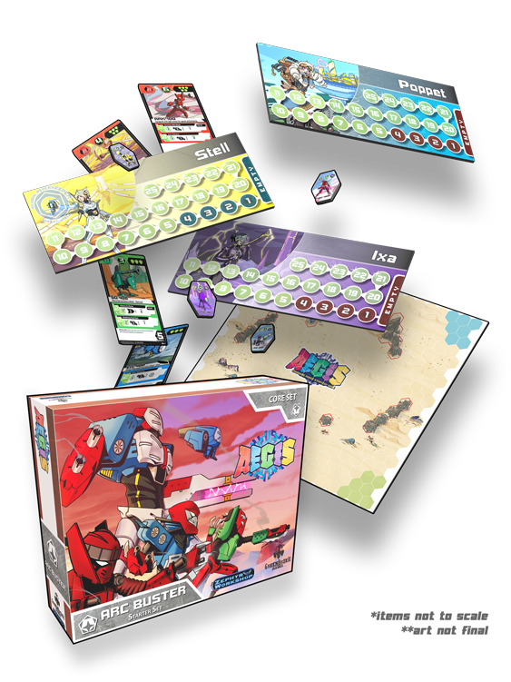 Tabletop Fix Break! Greenbrier Games AEGIS Combining Robot Strategy