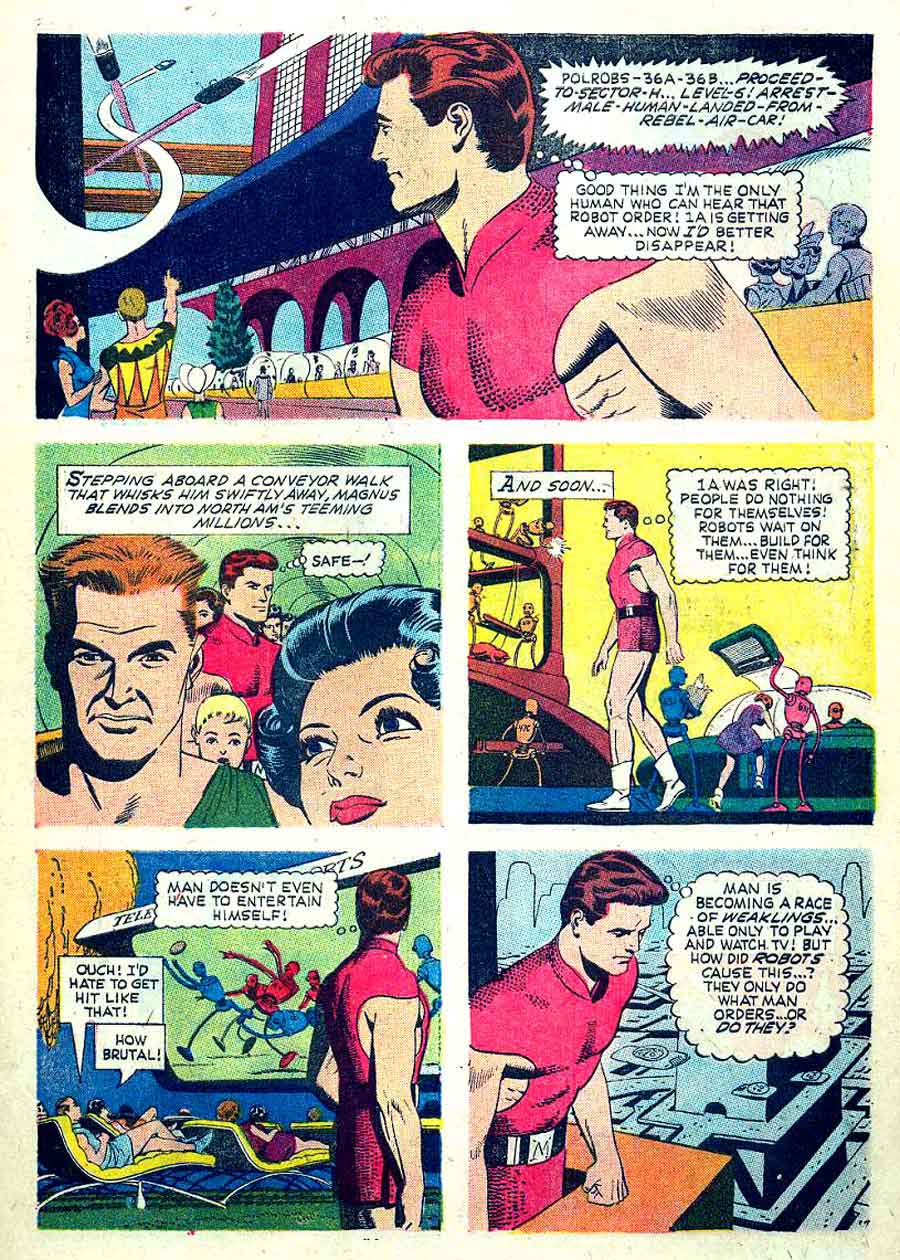 Magnus Robot Fighter v1 #1 gold key silver age 1960s comic book page art by Russ Manning