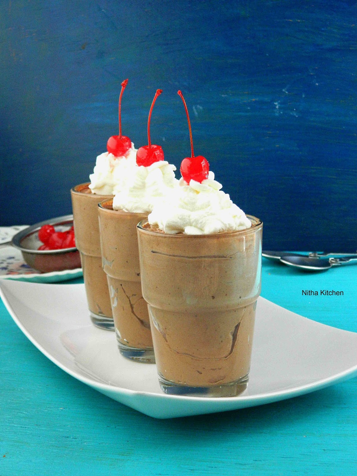 Nitha Kitchen Egg Free and Gelatin Free Easy Chocolate Mousse Recipe