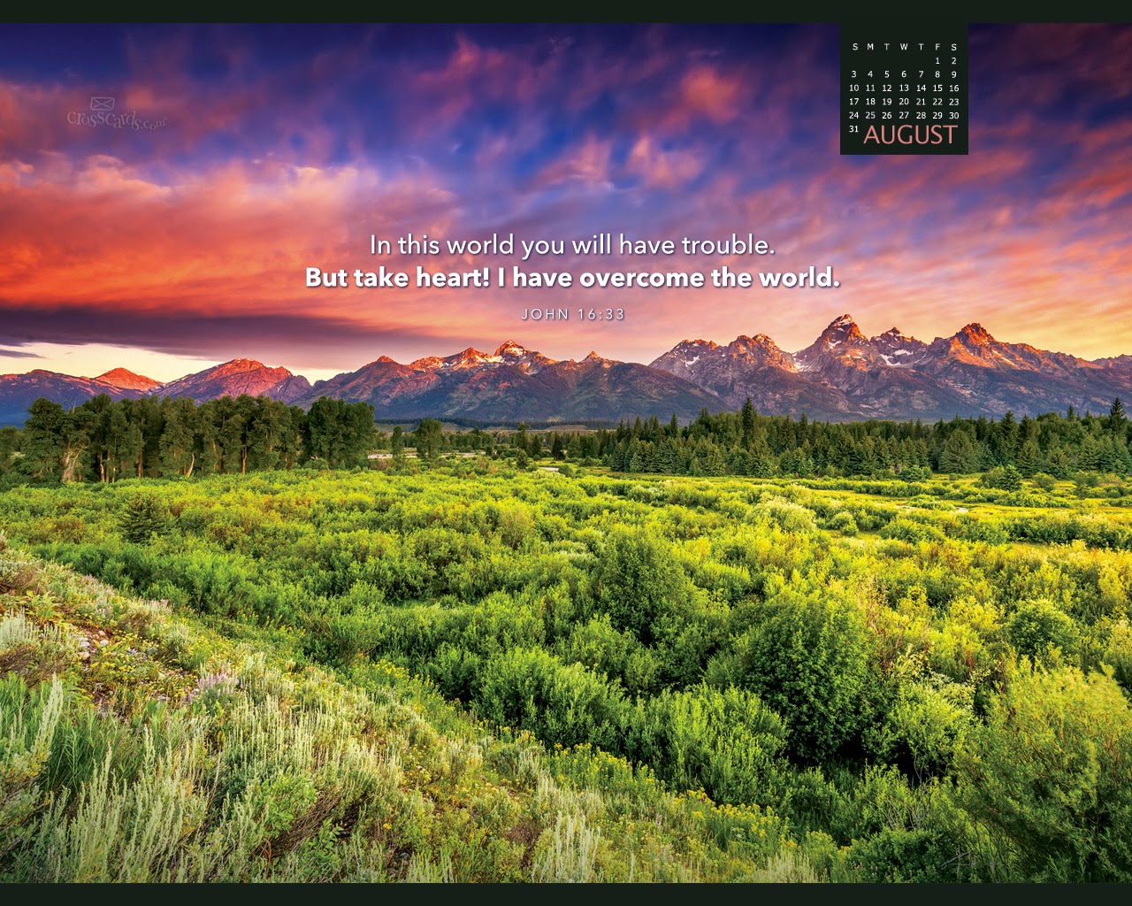 August 2014 Bible Verse Calendar Desktop Wallpapers