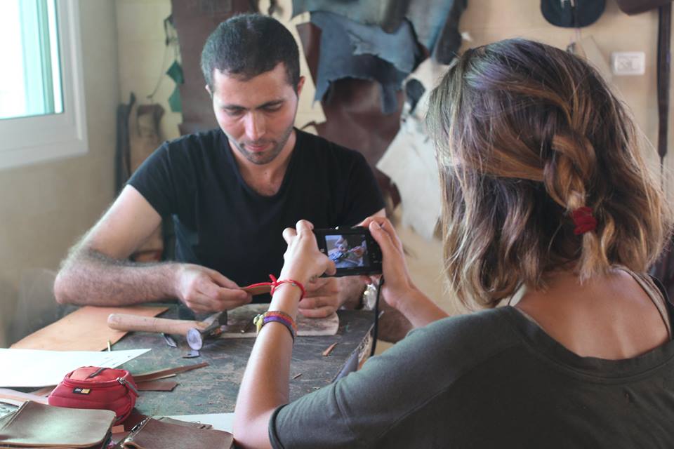 leather shop, Palestine, volunteer exchange
