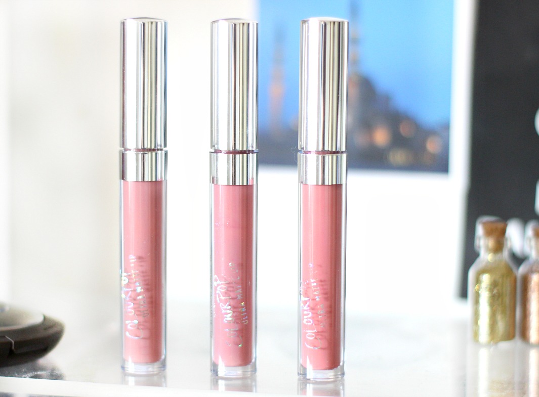 Colourpop ultra matte liquid lipsticks in biance, clueless and solow review and swatch