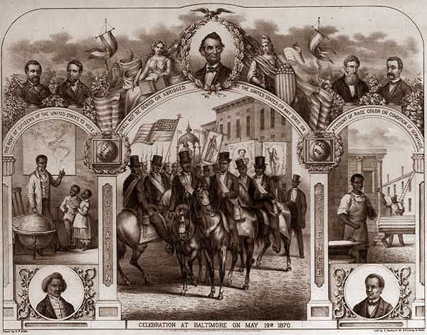 The Fifteenth Amendment in Black History illustration picture