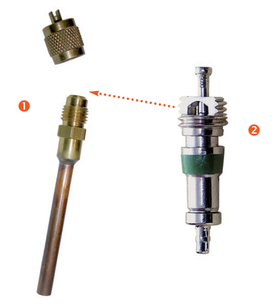REFRIGERATION TOOLS AND EQUIPMENT Extended copper tube with access