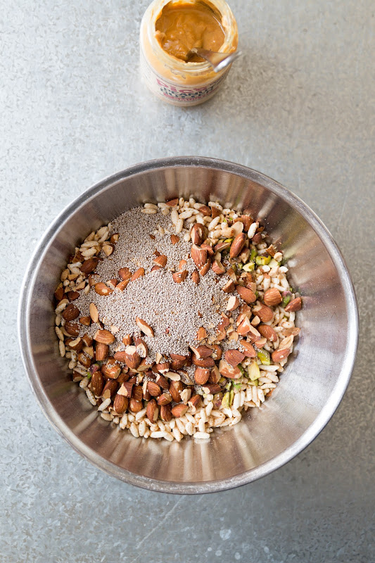 Milk and Honey Puffed Rice and Pistachio Energy Bars Gluten Free and