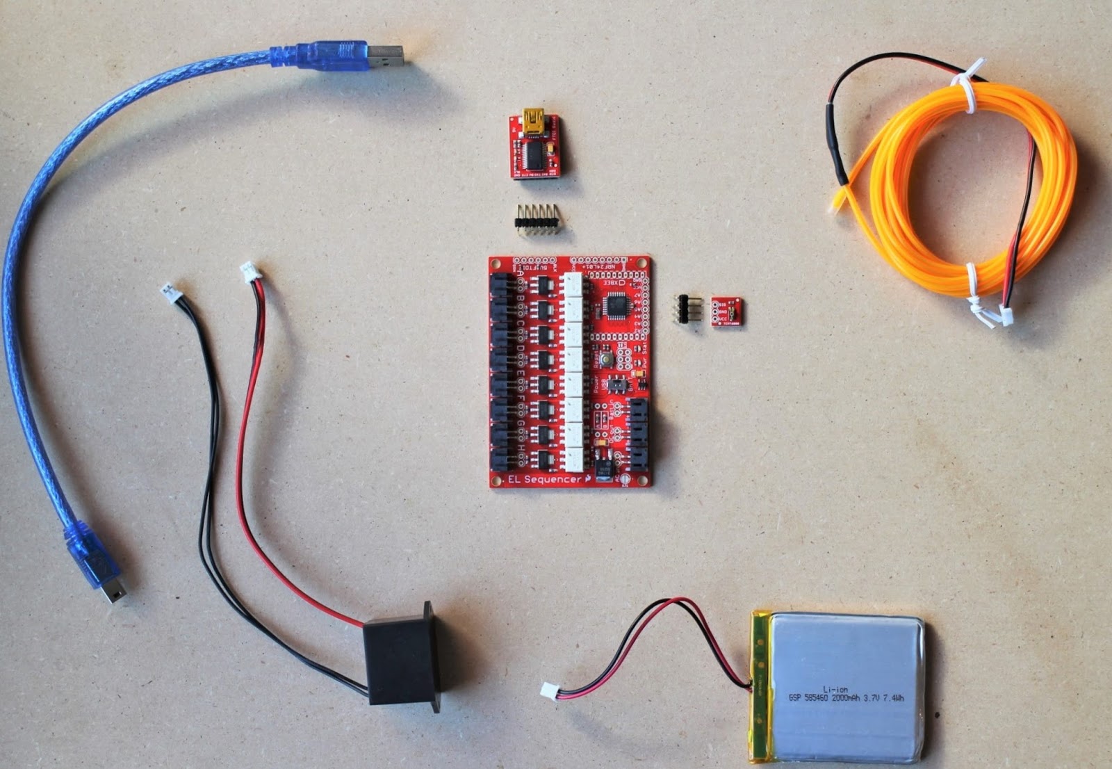 Maker Quest EL Wire Light Up Dog Harness