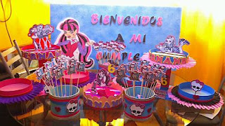 Decoracion de Fiestas Infantiles con Draculaura, Monster High