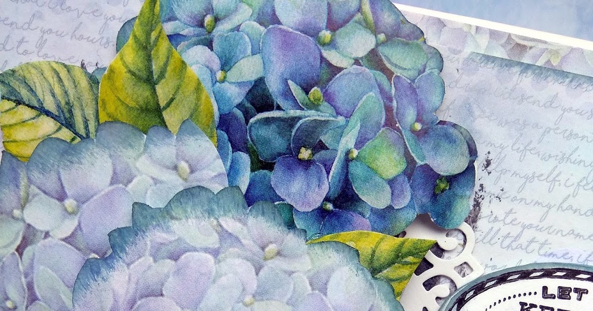 Dress My Craft ELEGANT CARDS WITH 6X6 HYDRANGEA LAWNS PAPER