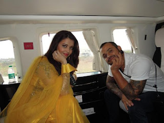 Aishwarya  with her make up artist Daniel Bauer photo shoot