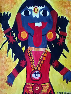 Painting by Abha Pawar, a child artist featured on Indiaart.com