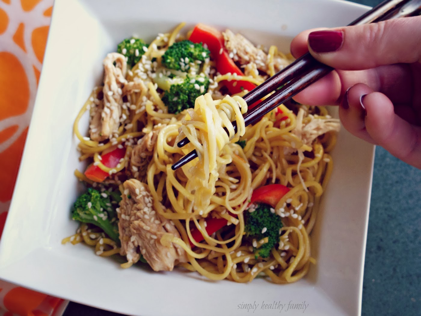 #Recipes: Chinese Noodles with Sticky Orange Maple Sauce & Chicken ...