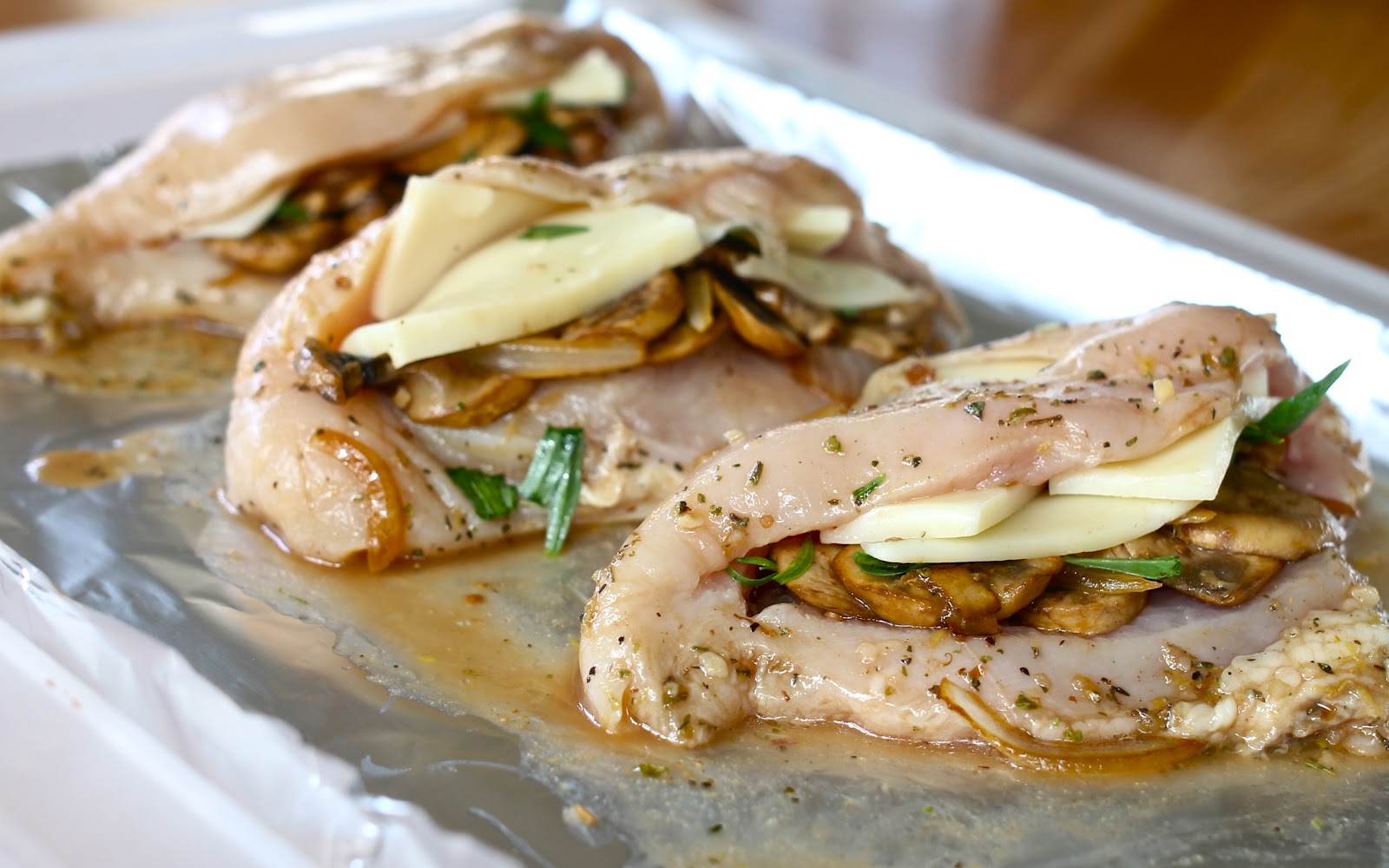 Yammie's Noshery: Mushroom and Swiss Stuffed Chicken