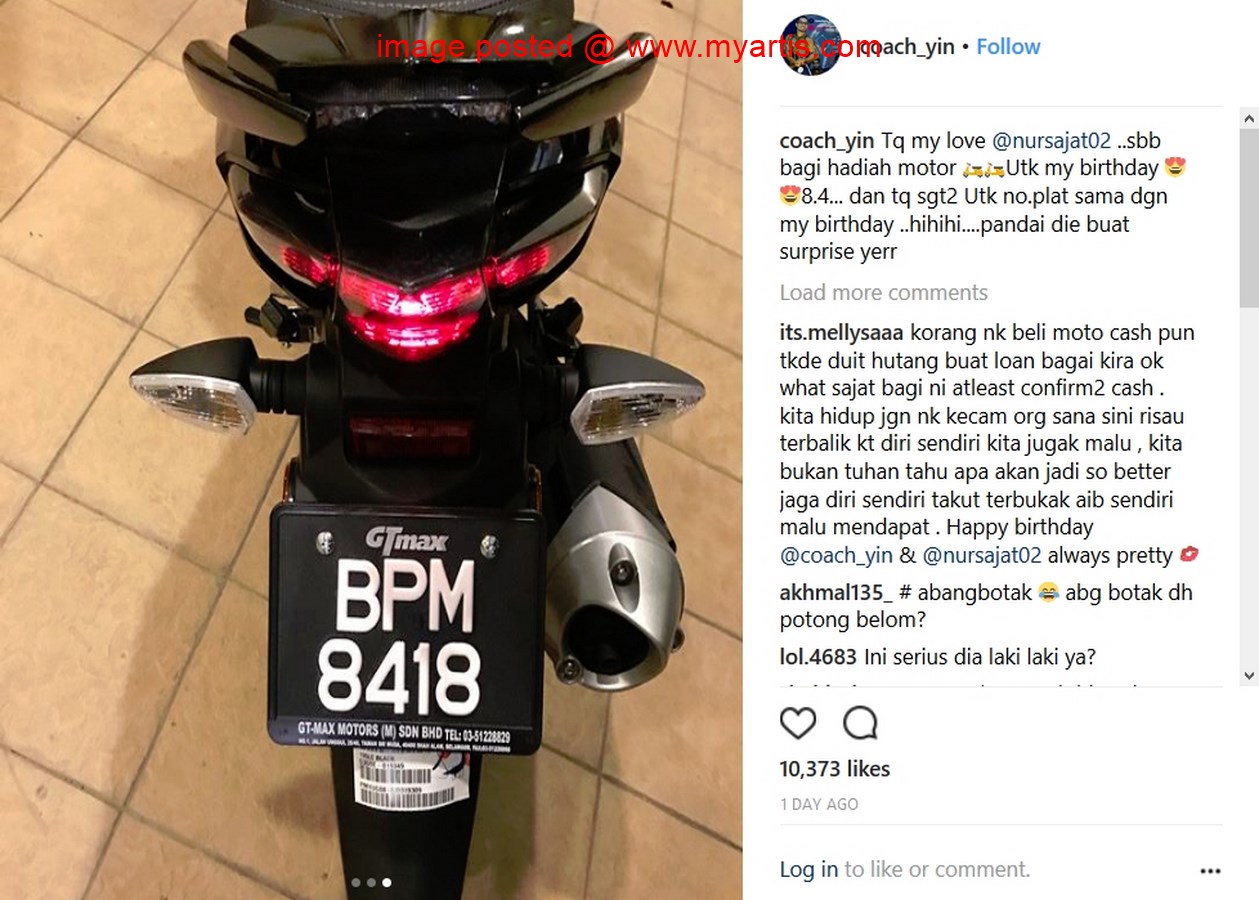 MYARTIS MY ARTIS SAJAT HADIAHKAN COACH YIN MOTOR, NO