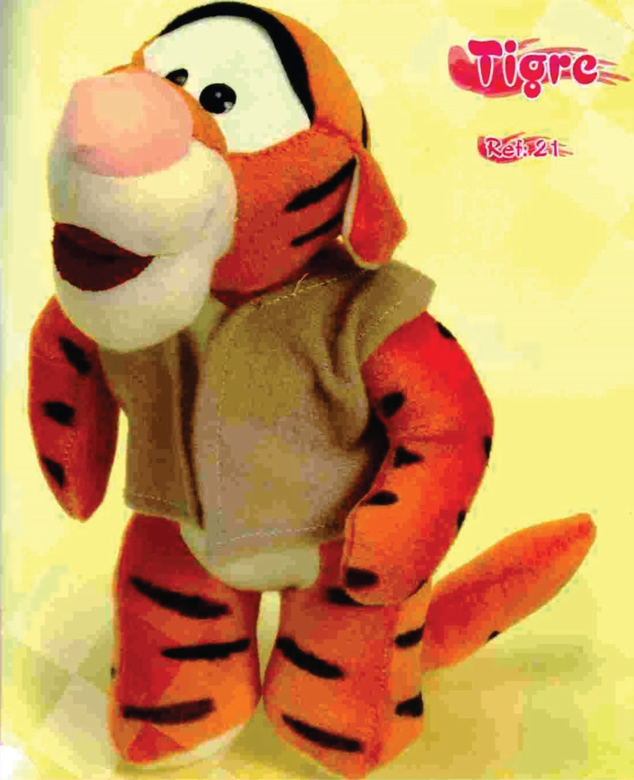 eu amo artesanato tigrão do ursinho pooh com molde