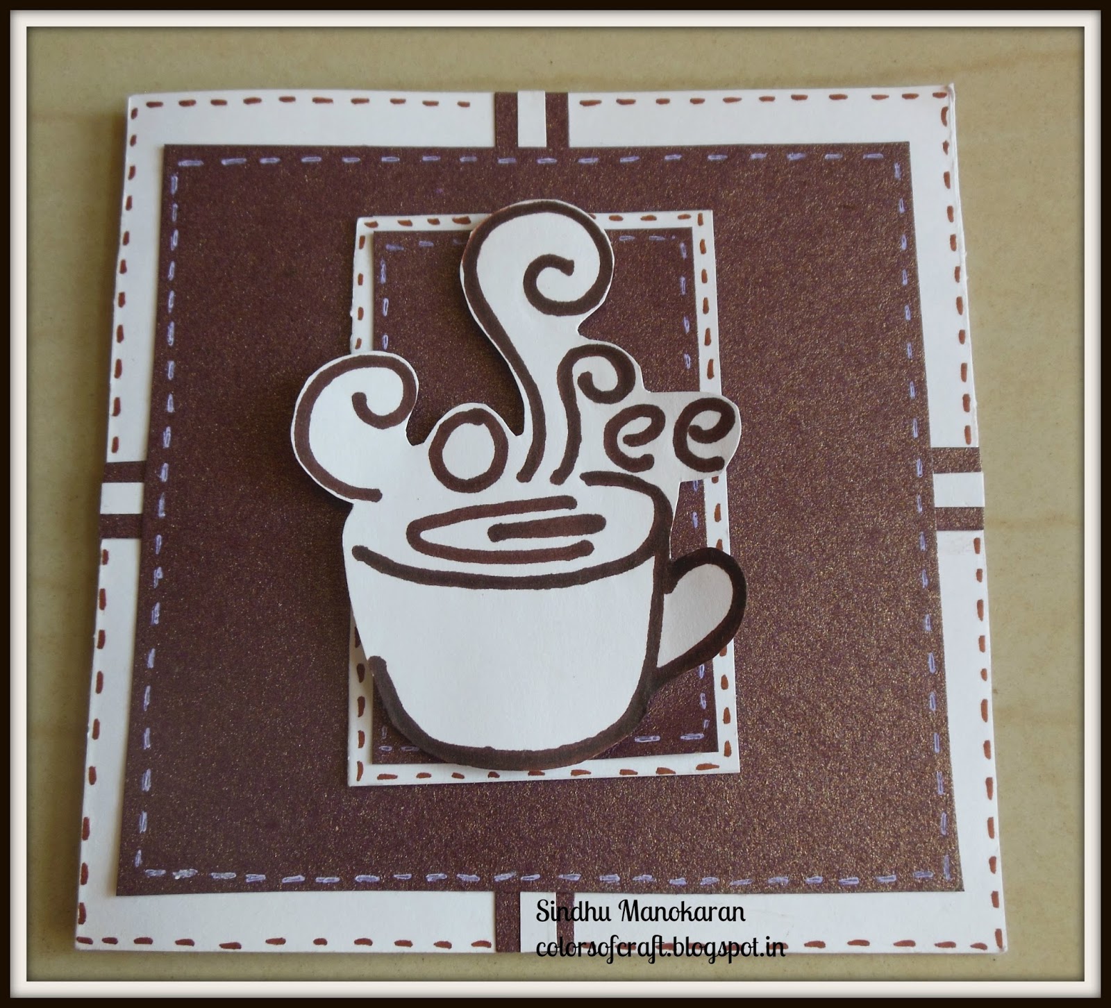 Colors of My Crafty World Coffee Cup Card