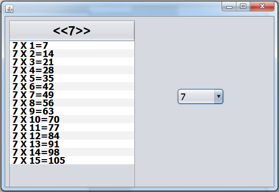 Java Multiplication Table - C#, JAVA,PHP, Programming ,Source Code