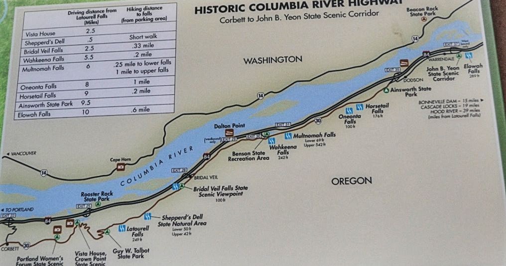 Highway Of Waterfalls Oregon Map Katie Wanders : Day 1: Oregon Road Trip: Waterfalls Of The Historic  Columbia River Highway