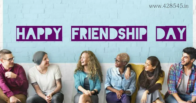 happy friendship day write in blue color