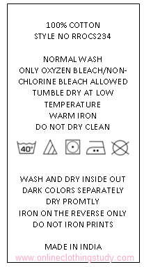 garment wash care symbols