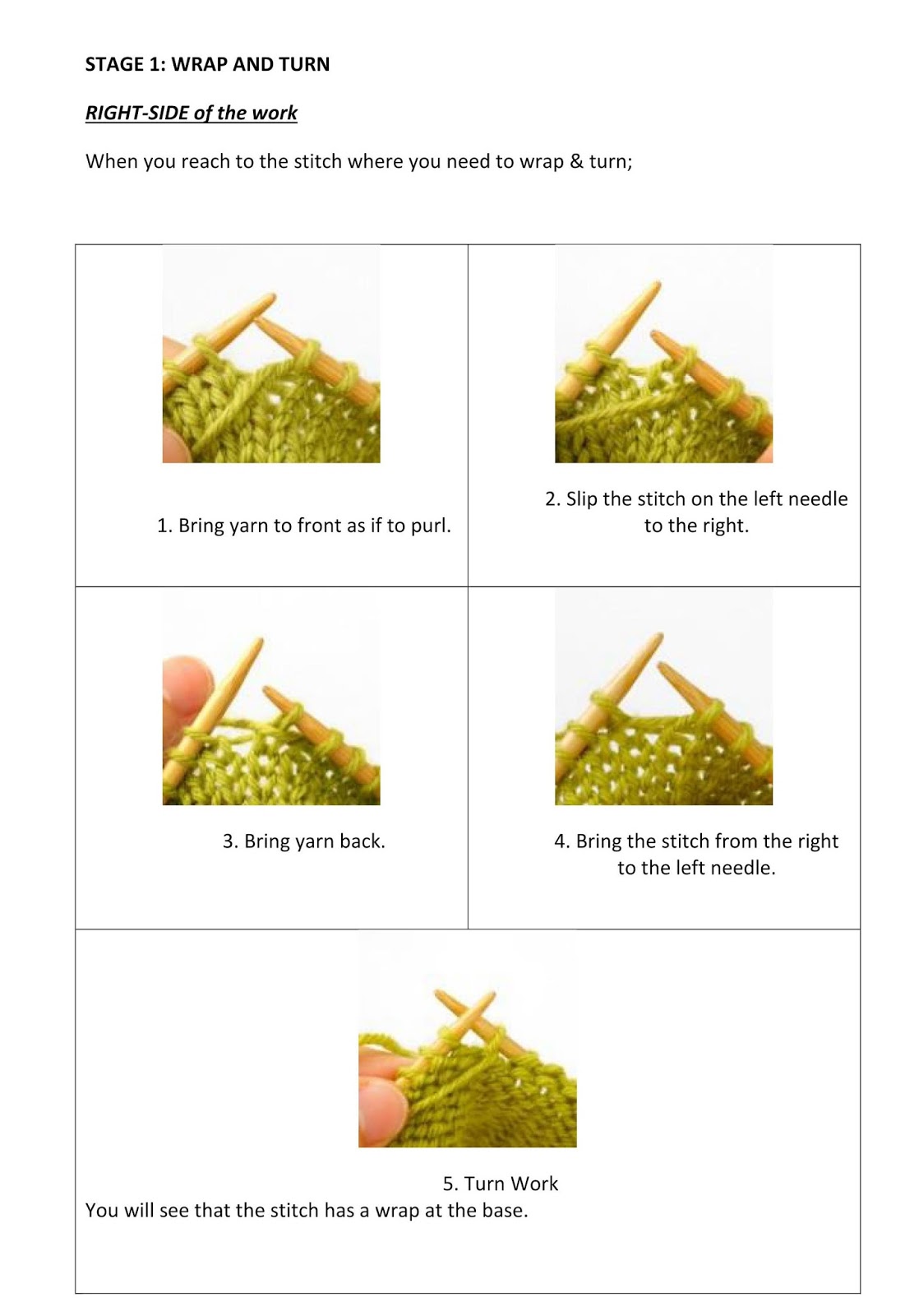 LiaKnits Wrap and Turn, Shortrow Knitting Tutorial