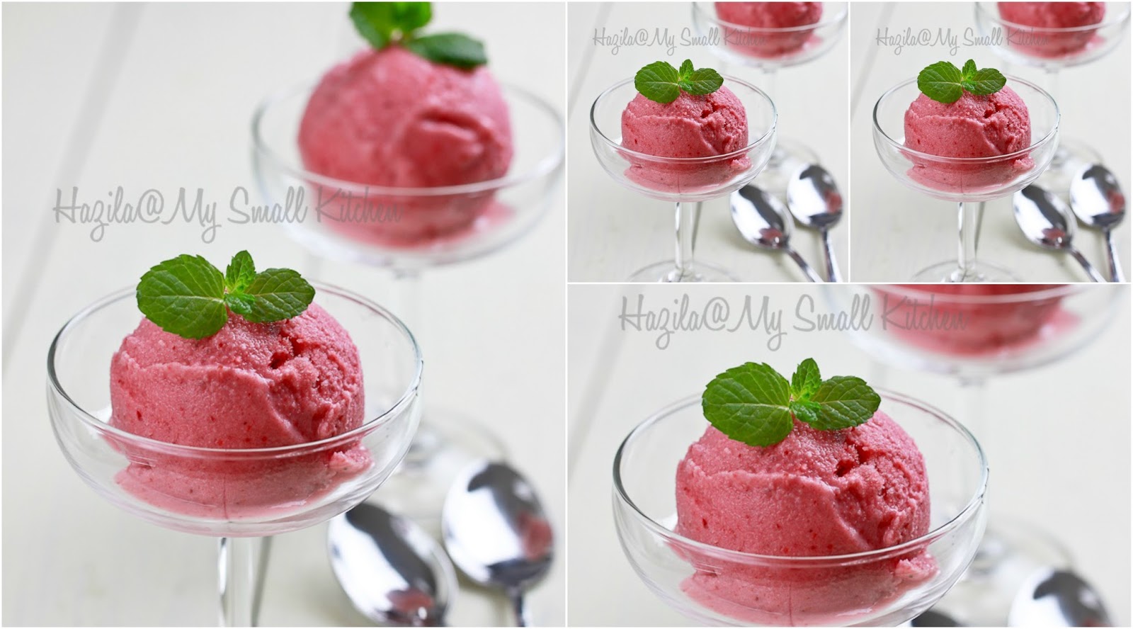 Strawberries Frozen Yogurt by Hazila