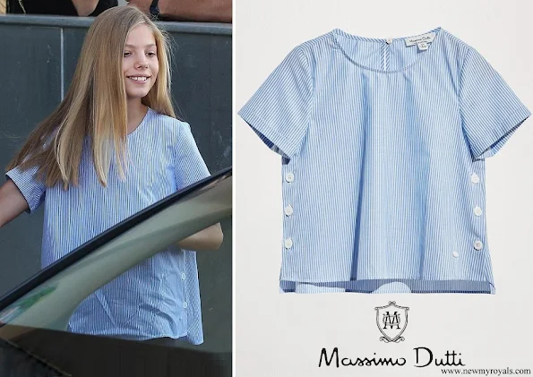 Infanta Sofia wore Massimo Dutti cotton short sleeve shirt