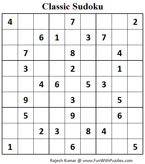 Classic Sudoku (Fun With Sudoku #63)