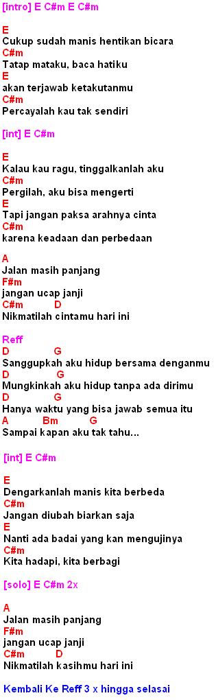 Lirik Lagu Aku Ada Saat Ini Semuanya Karna Kasihmu Chord - Arsia Lirik