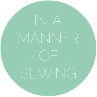 In a manner of sewing