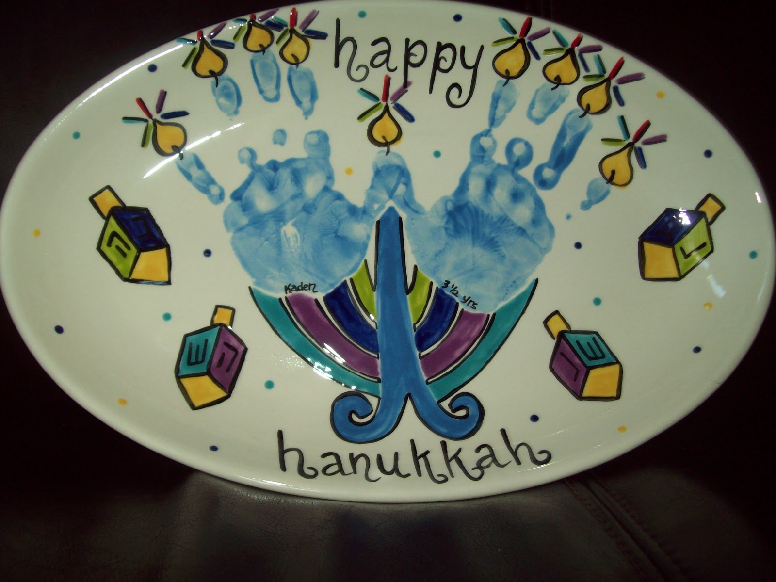 Platterpus Designs Hanukkah Plates
