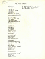 Freshman Trips menu from 1971