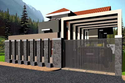 model pagar minimalis dengan batu alam terbaru model pagar minimalis dengan batu alam terbaru