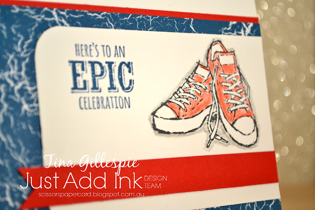 scissorspapercard, Stampin' Up!, Just Add Ink, Epic Celebrations, Birthday Wit, Colour Theory DSP