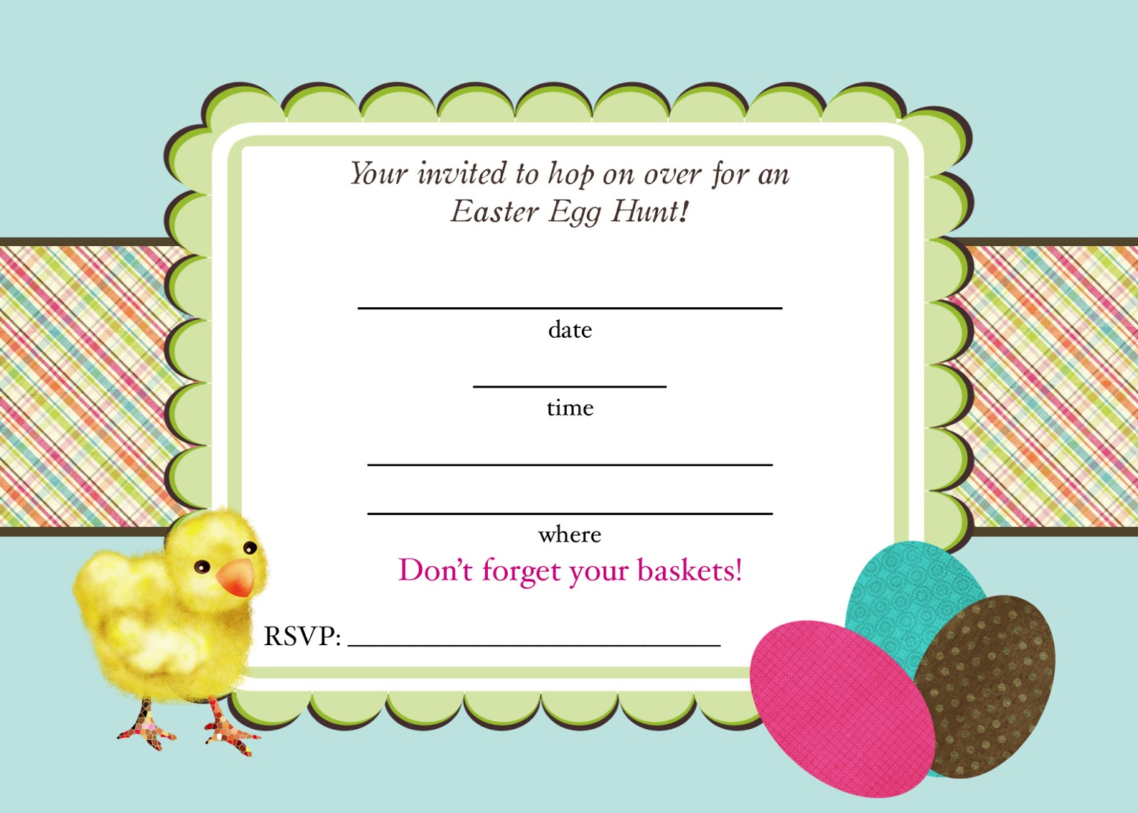 Creatively Quirky at Home: FREE Easter Egg Hunt Printable invitations