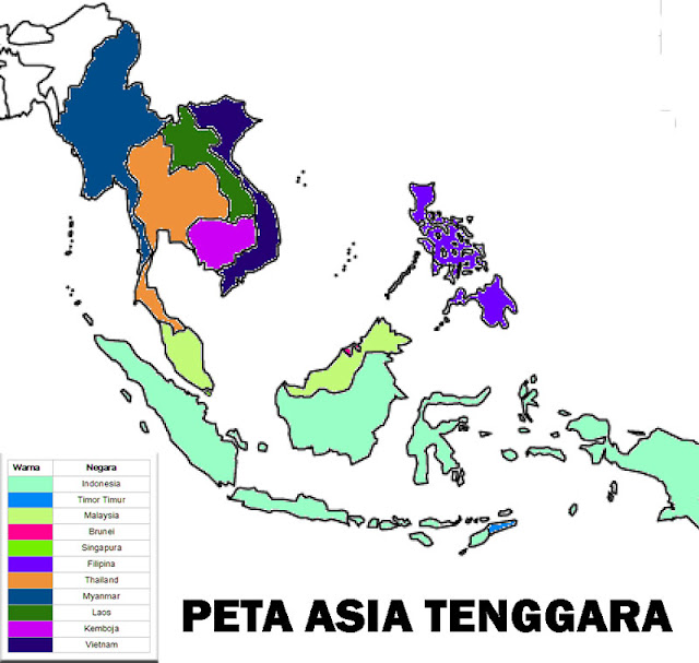 Gambar Peta Buta Asia Tenggara