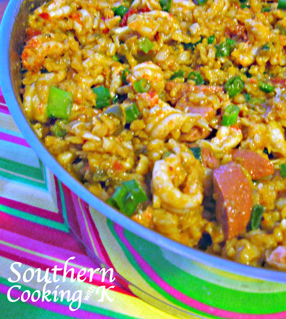 Spicy! Crawfish Jambalaya {A Cajun dish that is sure to please your