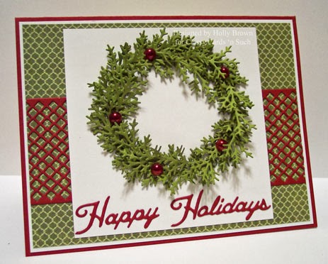 Glitter, Stamps, & Ink: Happy Holidays Wreath