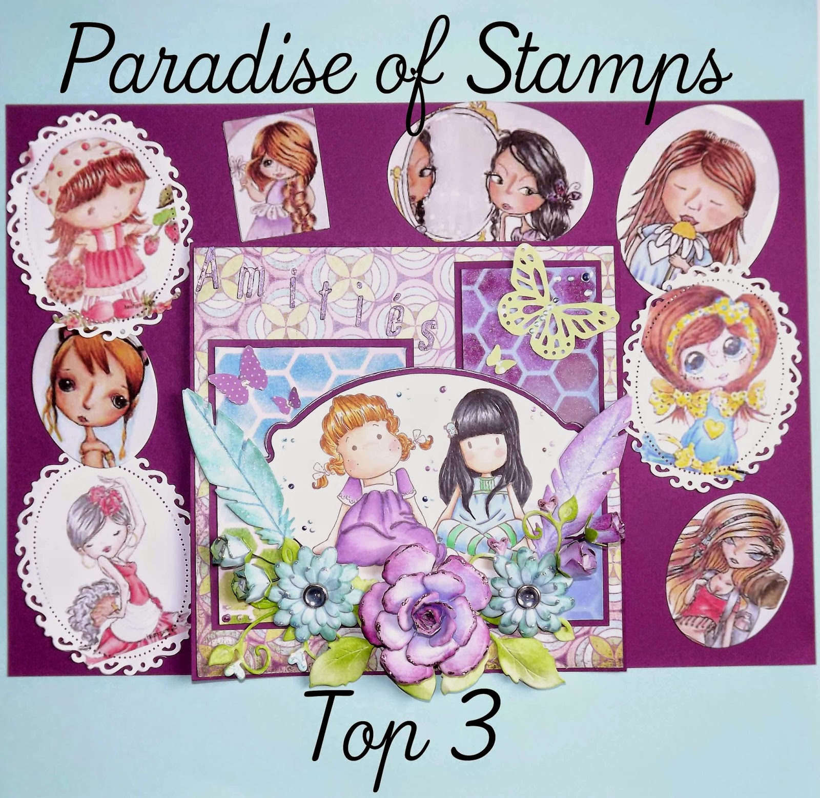 Paradise of Stamps Challenge#39 - Ribbon or Lace