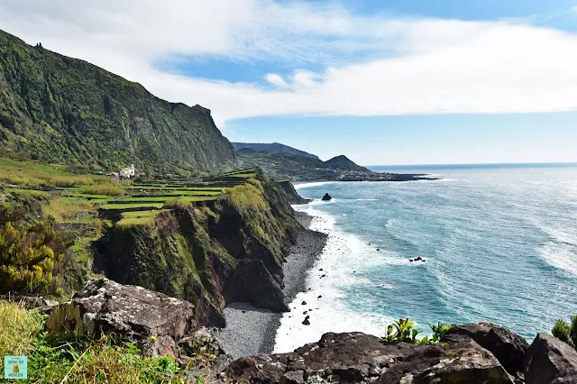 Vistas desde Ponta do Faja, isla de Flores (Azores)