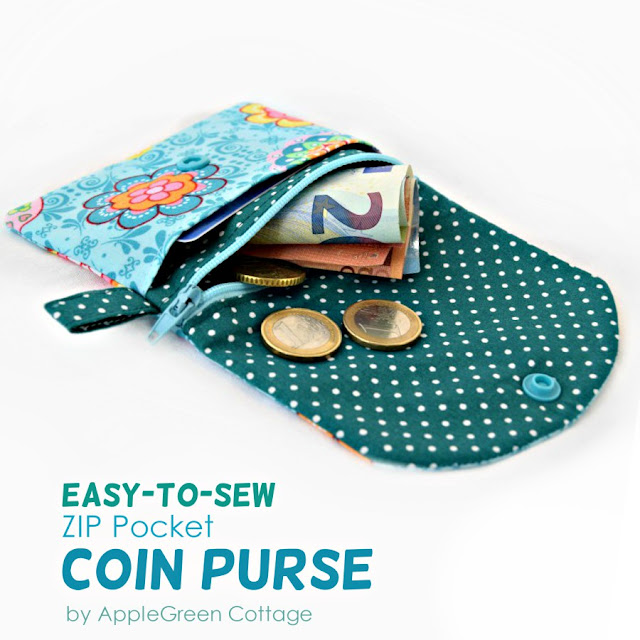 Coin Purse Pattern With Zipper Pocket - AppleGreen Cottage
