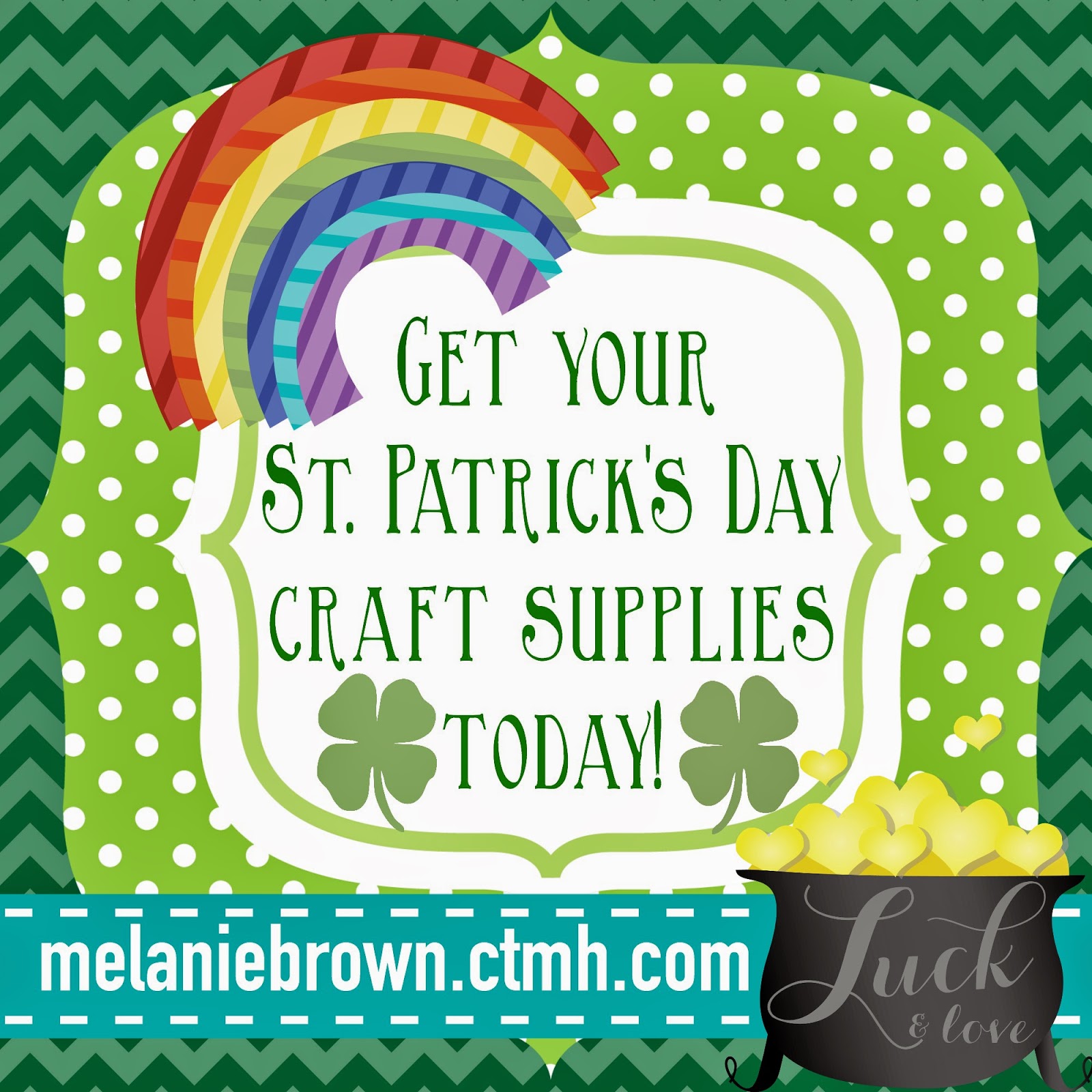 St. Patrick's Day themed crafting supplies