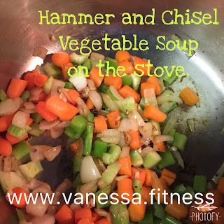 vegetables, gluten free, dairy free, clean eating, vegetable soup recipe, vanessa.fitness, vanessa.fit, hammer and chisel recipe