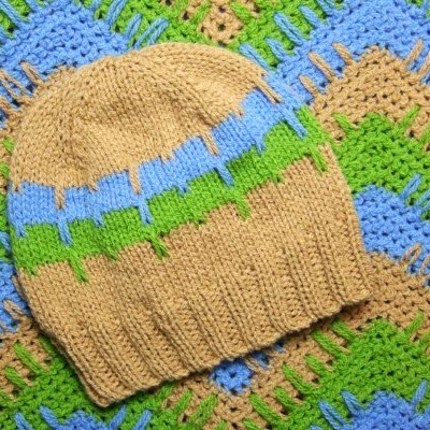 Top Down Elongated Stitches Baby Hat - Free Pattern
