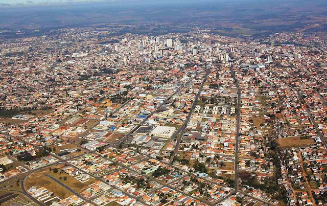 vista aérea de Ponta Grossa