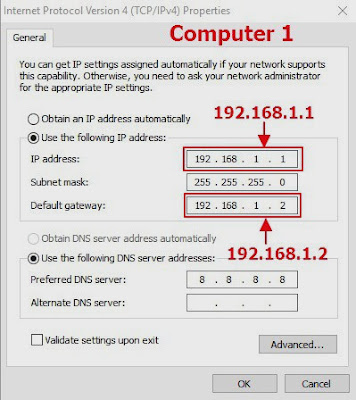 كيفية مشاركة الملفات بين جهازي كمبيوتر بإستخدام كابل انترنت LAN Cable
